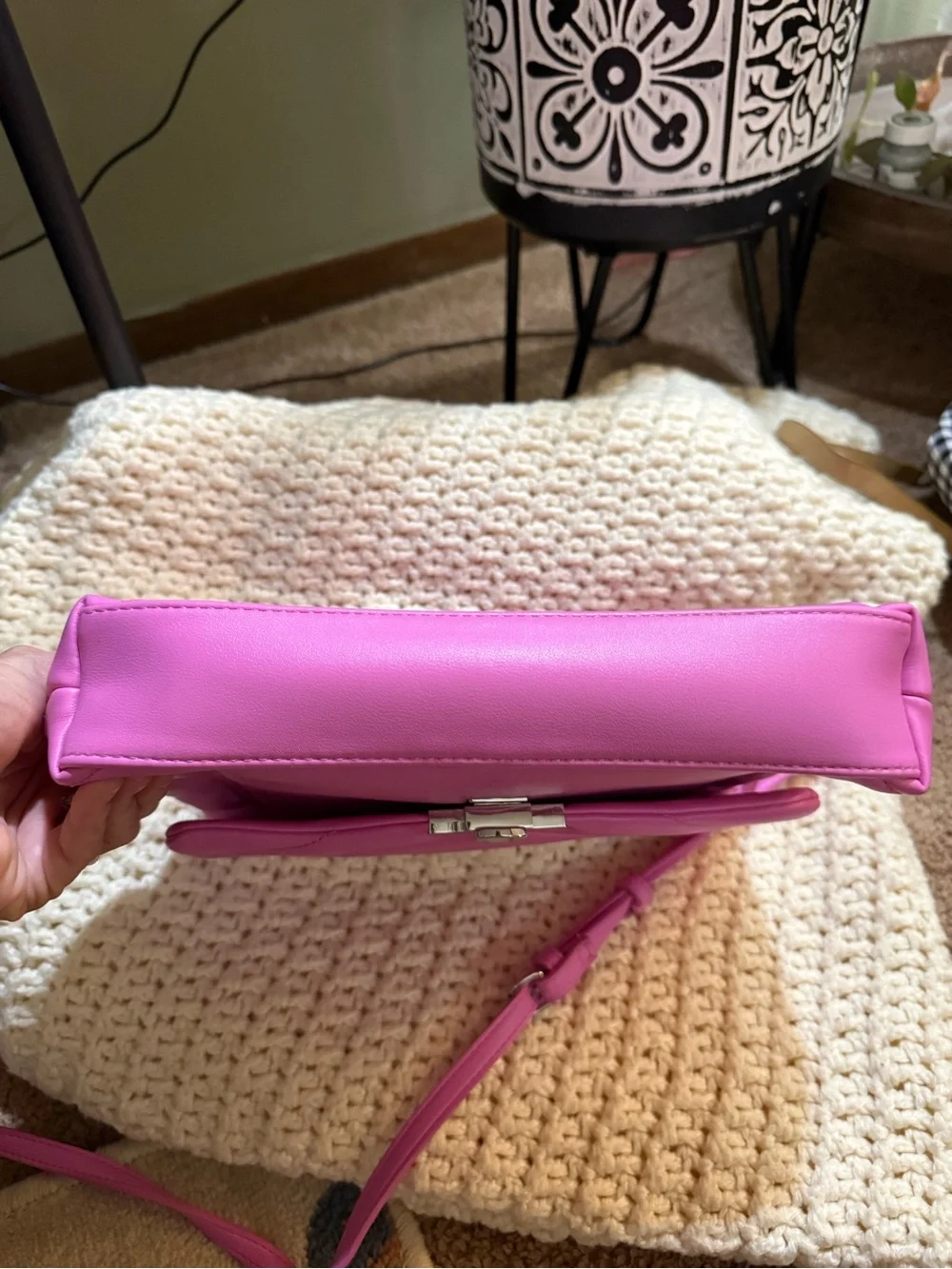 Pink shoulder purse